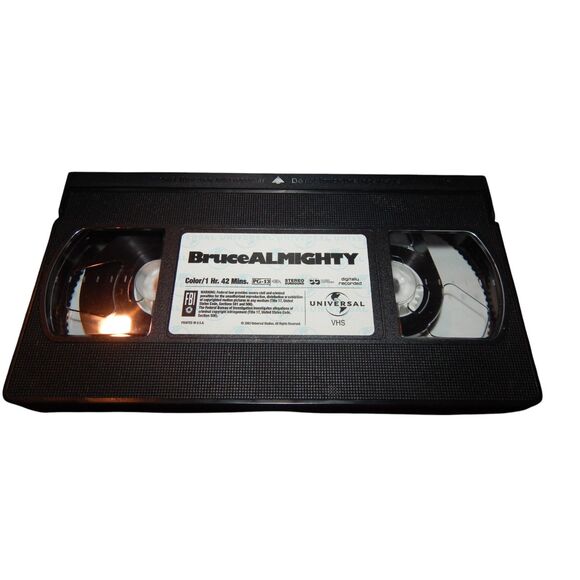 BRUCE ALMIGHTY vintage VHS in original paper case Jim Carrey comedy - Picture 3 of 7